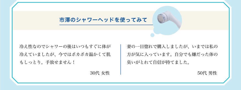 市澤のシャワーヘッドを使ってみて