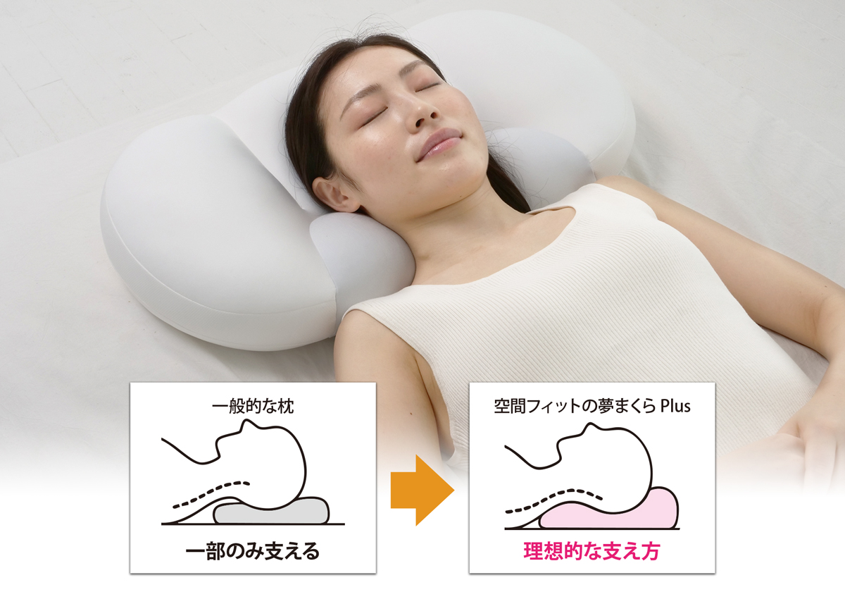 頭も首も全方向フィット。空間fitの夢まくらPlus｜JCCショップ本店