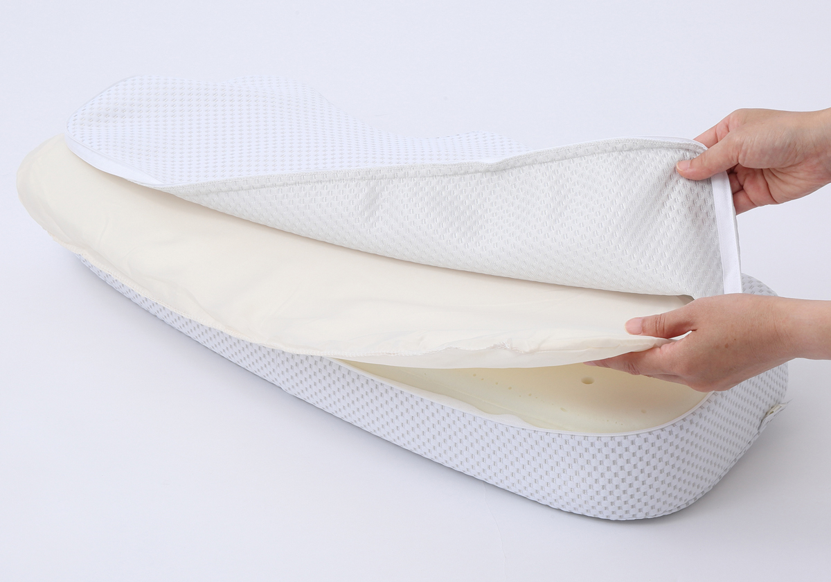 ナチュラルフィット枕の特長③：高さ調整が可能