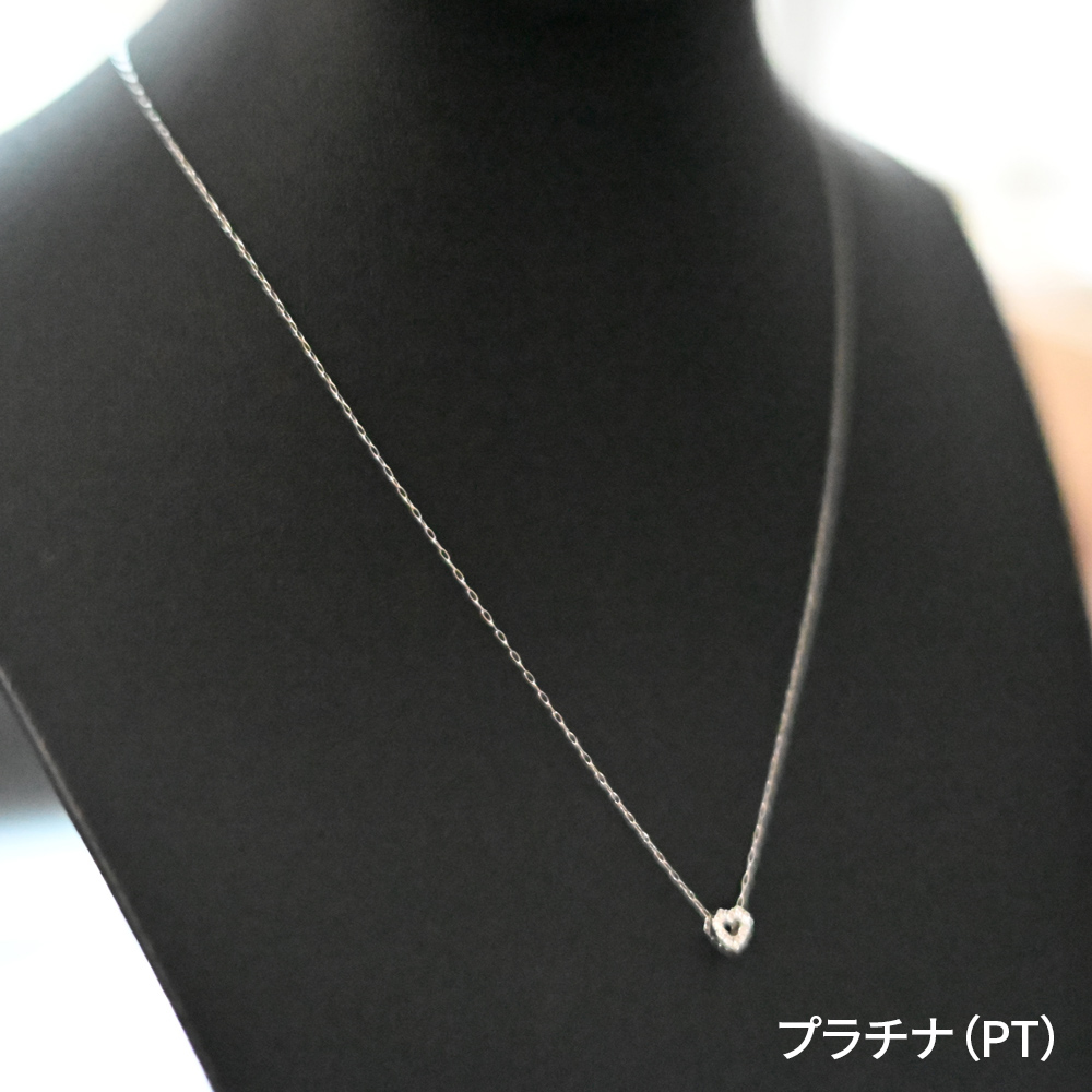 松屋銀座外商部特選 天然ダイヤモンドハートペンダントネックレス D