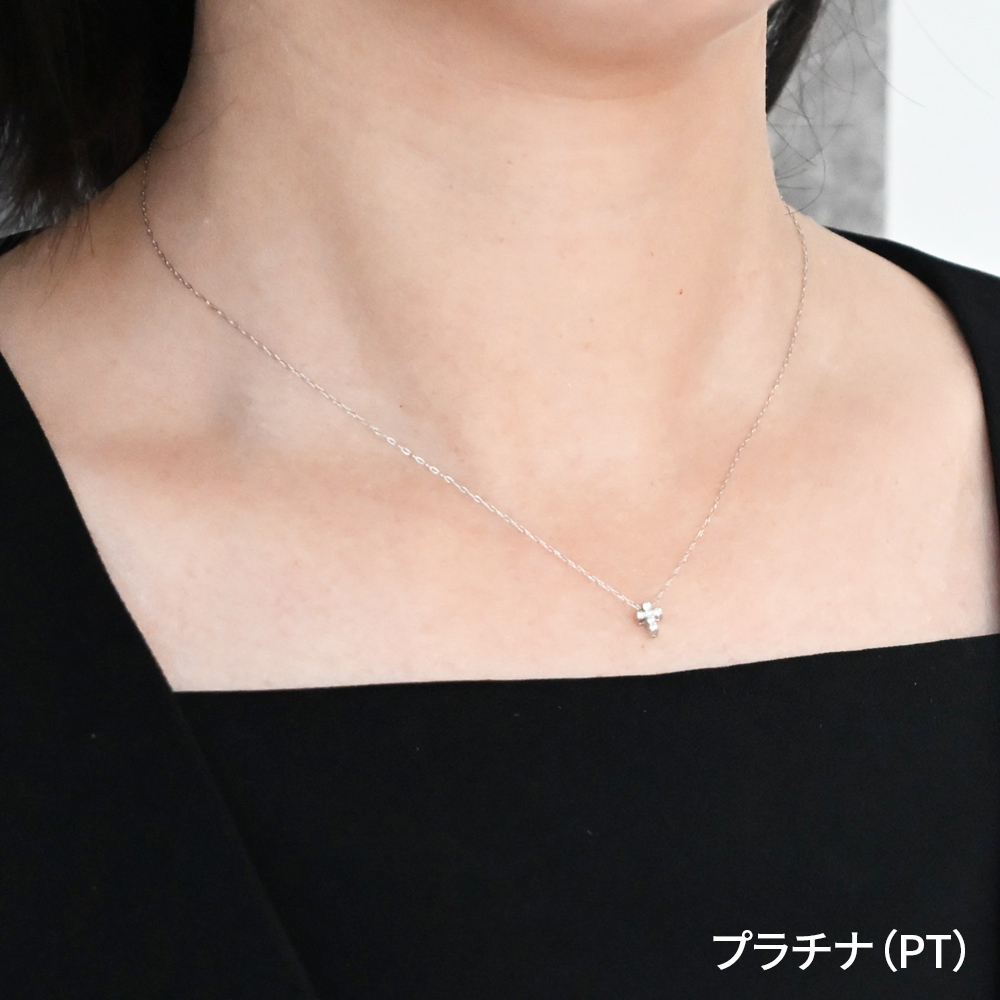 松屋銀座外商部特選 天然ダイヤモンドクロスペンダントネックレス D