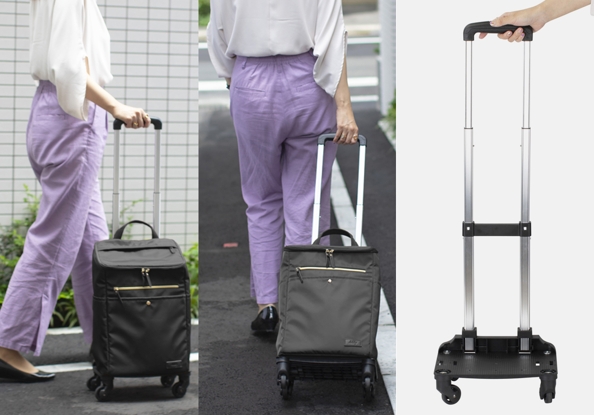 重たい荷物もラクに運べる4輪キャリー