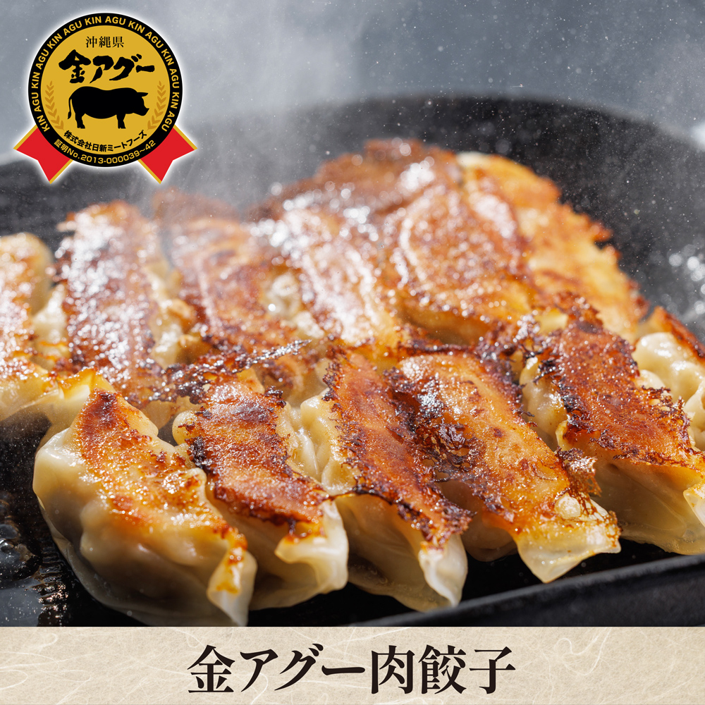 金アグー肉餃子 12個入り×4袋セット 肉汁がじゅわっ！タレ不要の濃厚な旨み！【クール便（冷凍）：送料＋330円】【夏のマル得キャンペーン対象】